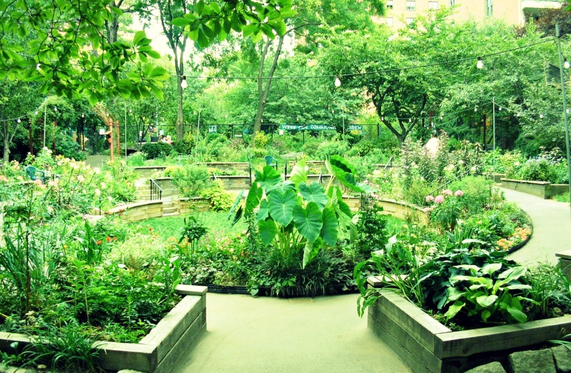 Jardín comunal en Manhattan